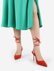 Women's Lace-Up Pointy Toe Pump