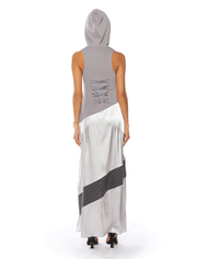 Hooded Maxi Dress, Multi Grey