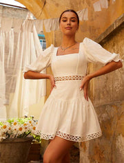 Halter Summer Dress, White