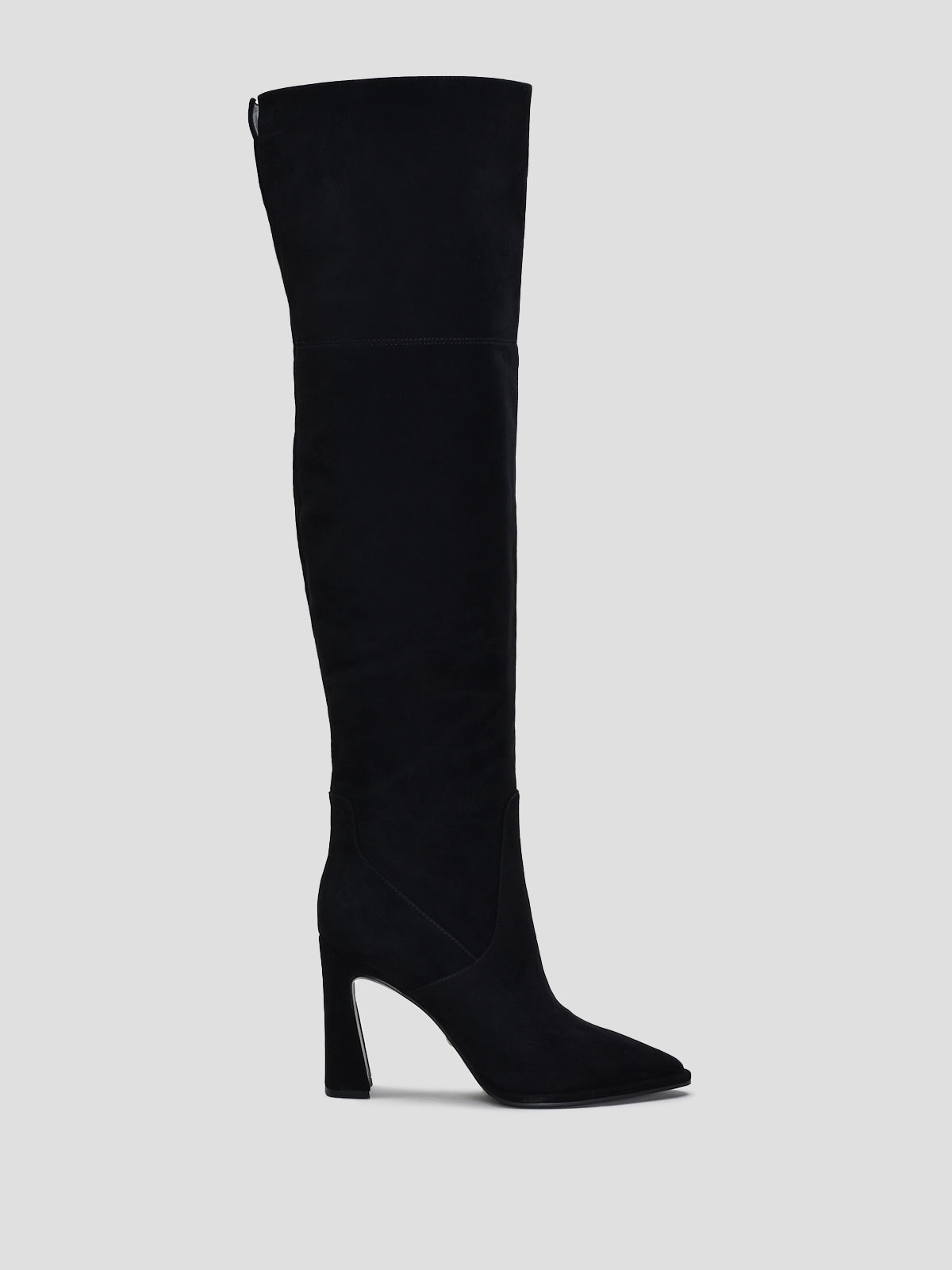 Over-the-Knee Suede Boots, Black