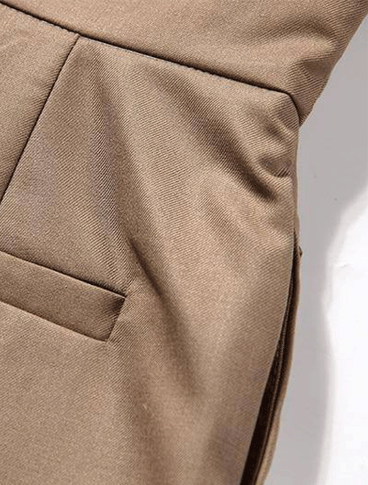 Double Cross High Waisted Trousers, Beige