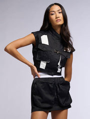 "Lock Me In" Sleeveless Top, Black