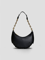 Shoulder Crescent Bag with Cover, Black