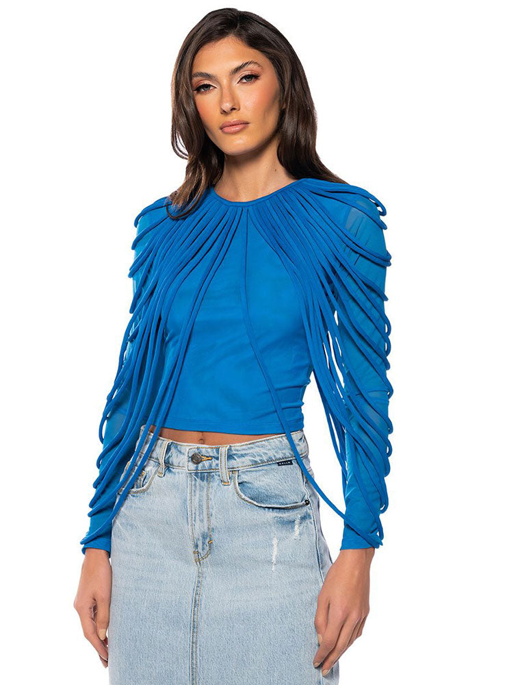 Rope Detail Top, Royal Blue