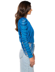 Rope Detail Top, Royal Blue