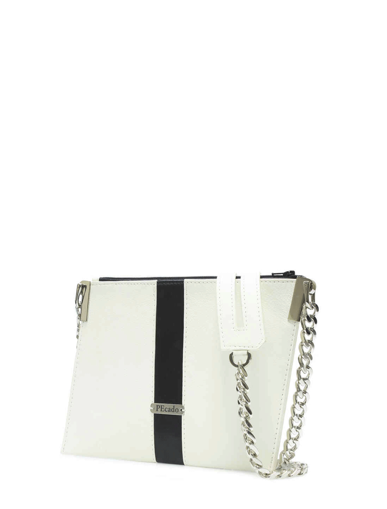 Cream Leather Emerald Crossbody