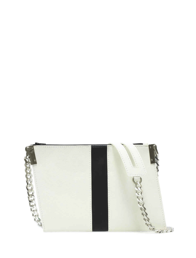 Cream Leather Emerald Crossbody