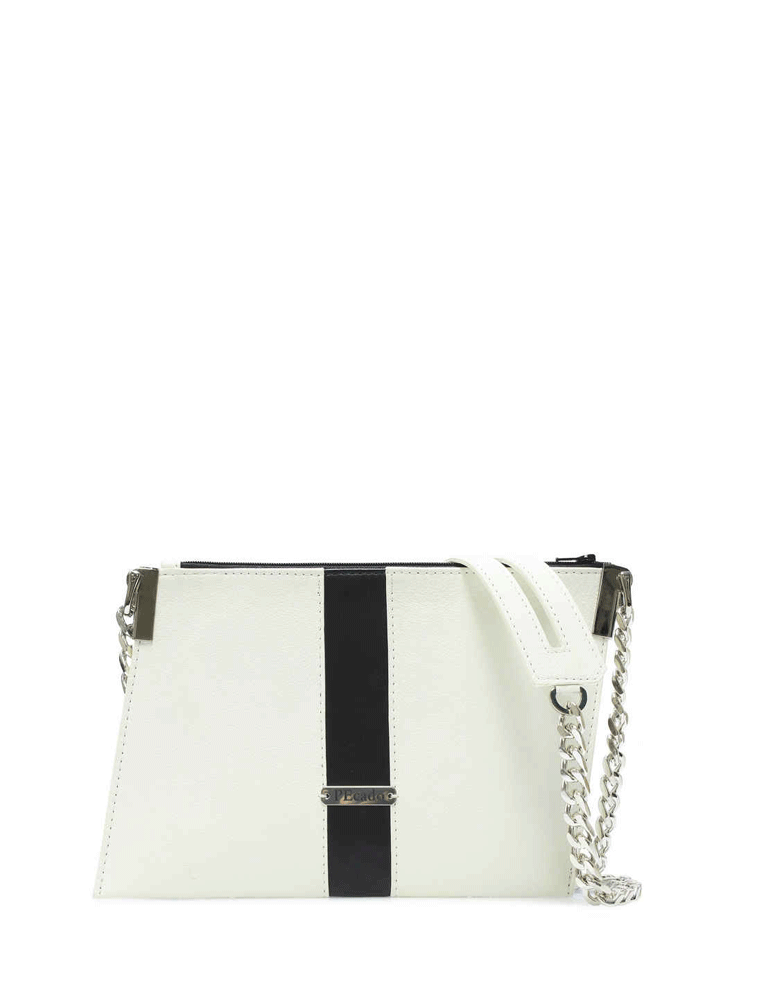 Cream Leather Emerald Crossbody