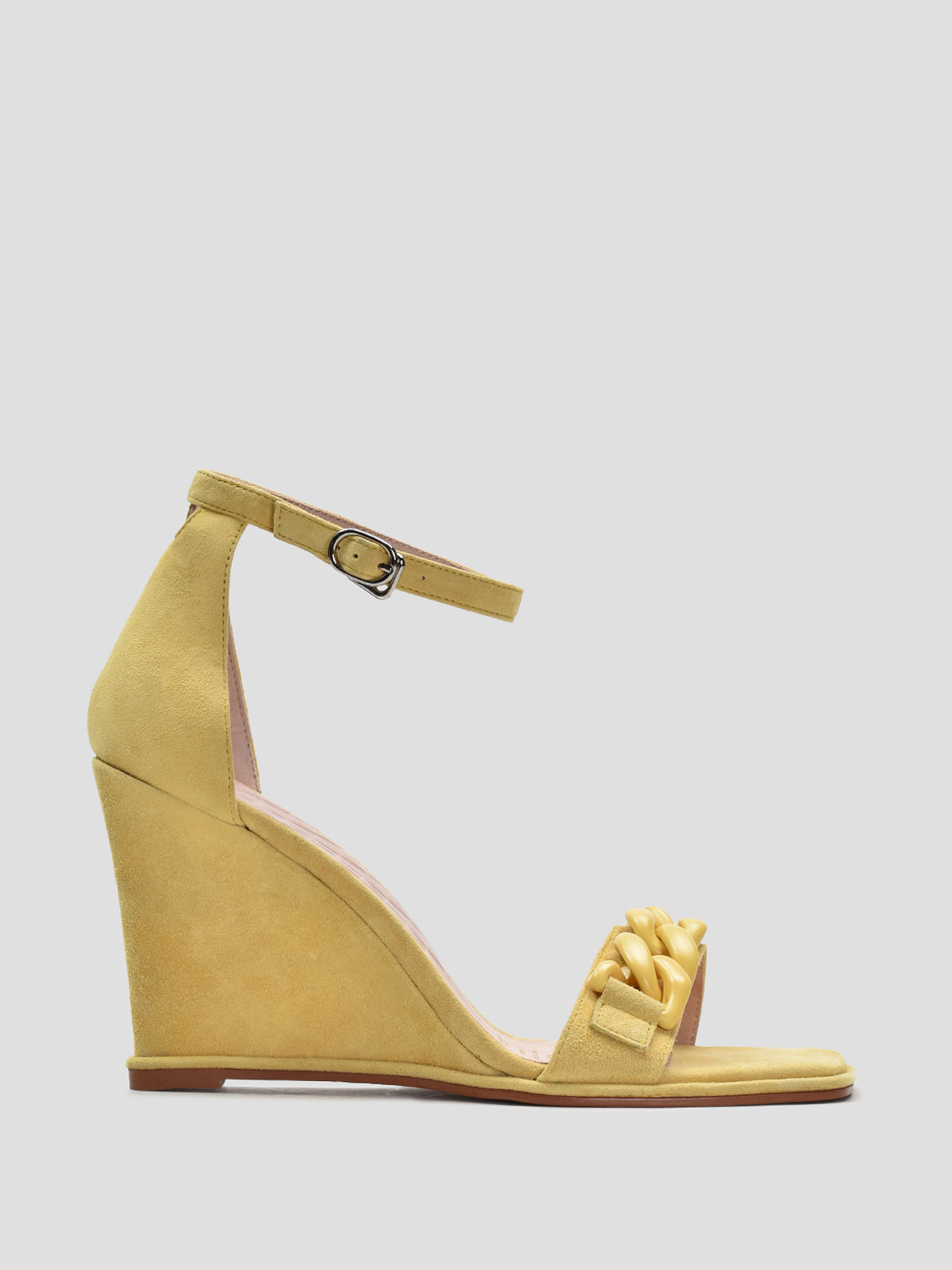 Chain Décor Wedge Sandals, Yellow