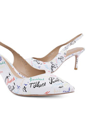 Classic Graffiti Slingback Pumps