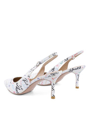 Classic Graffiti Slingback Pumps