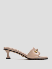 Classic Open Toe Heel Sandals, Beige