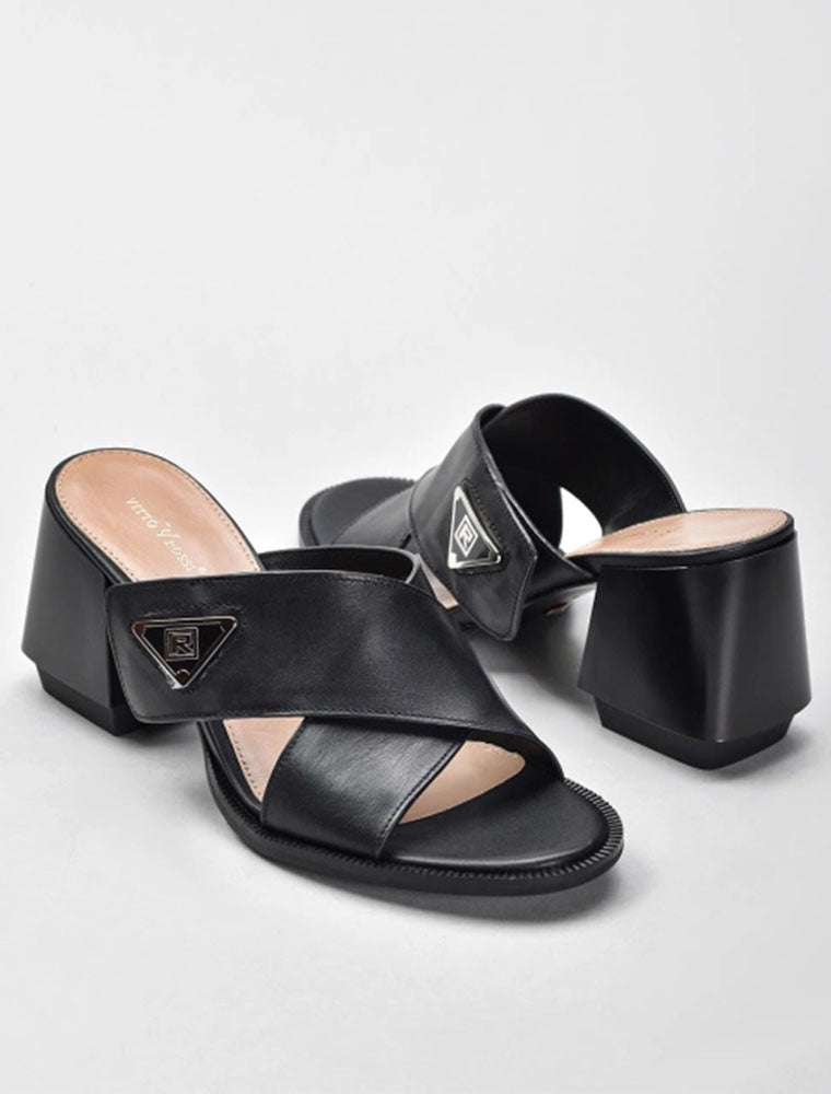 Criss-Cross Open Toe Mules