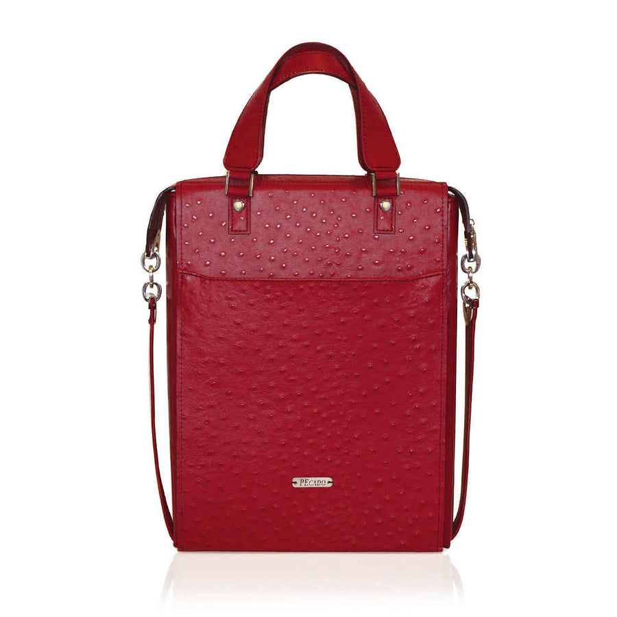 Lipstick Red Front Pocket Tote