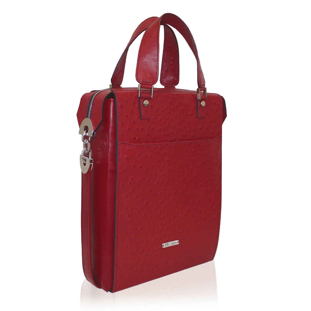 Lipstick Red Front Pocket Tote