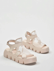 Mesh Front Platform Sandal