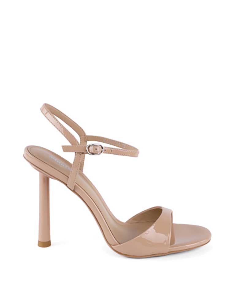 Metal Heel Women's Open Toe Sandals, Blushed Pink