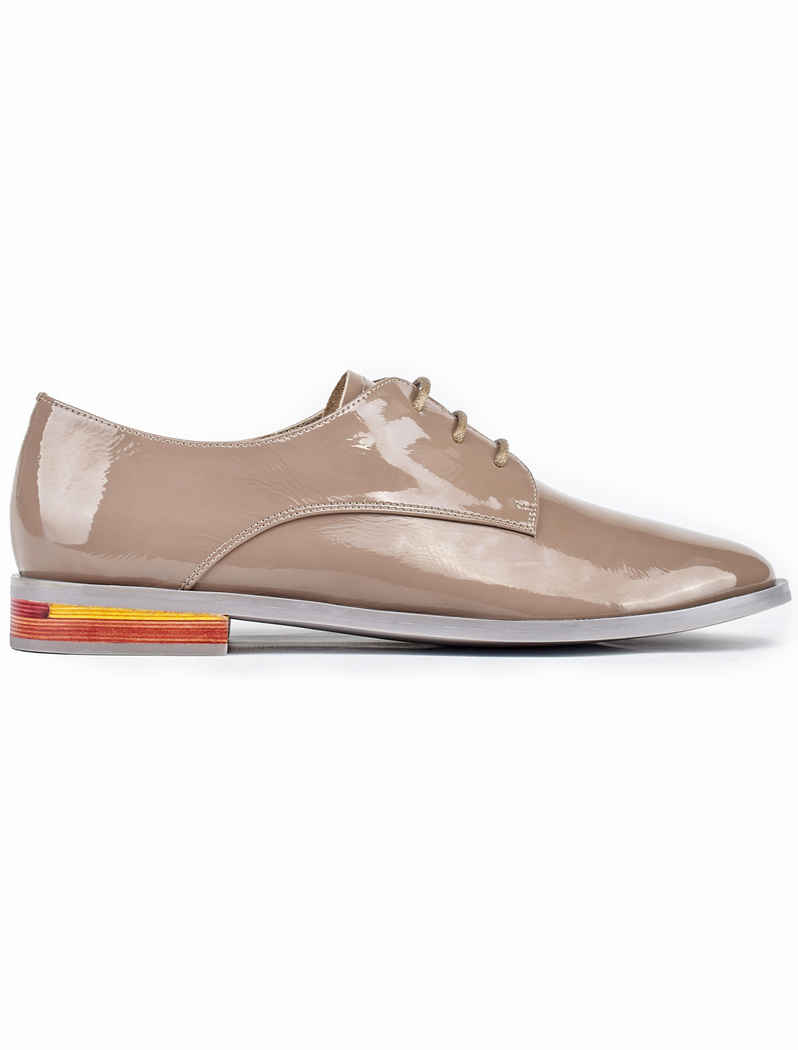 Multicolored Heel Leather Derbies