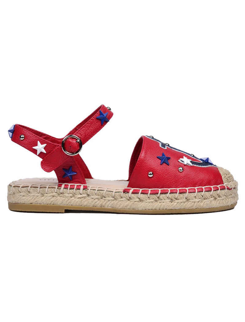 Nautical Leather Espadrille Flats