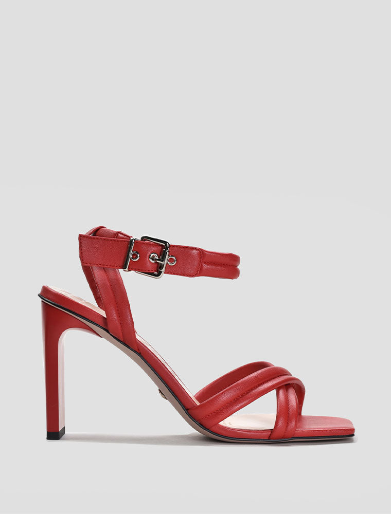 Criss-Cross Square Toe Ankle Strap Sandals