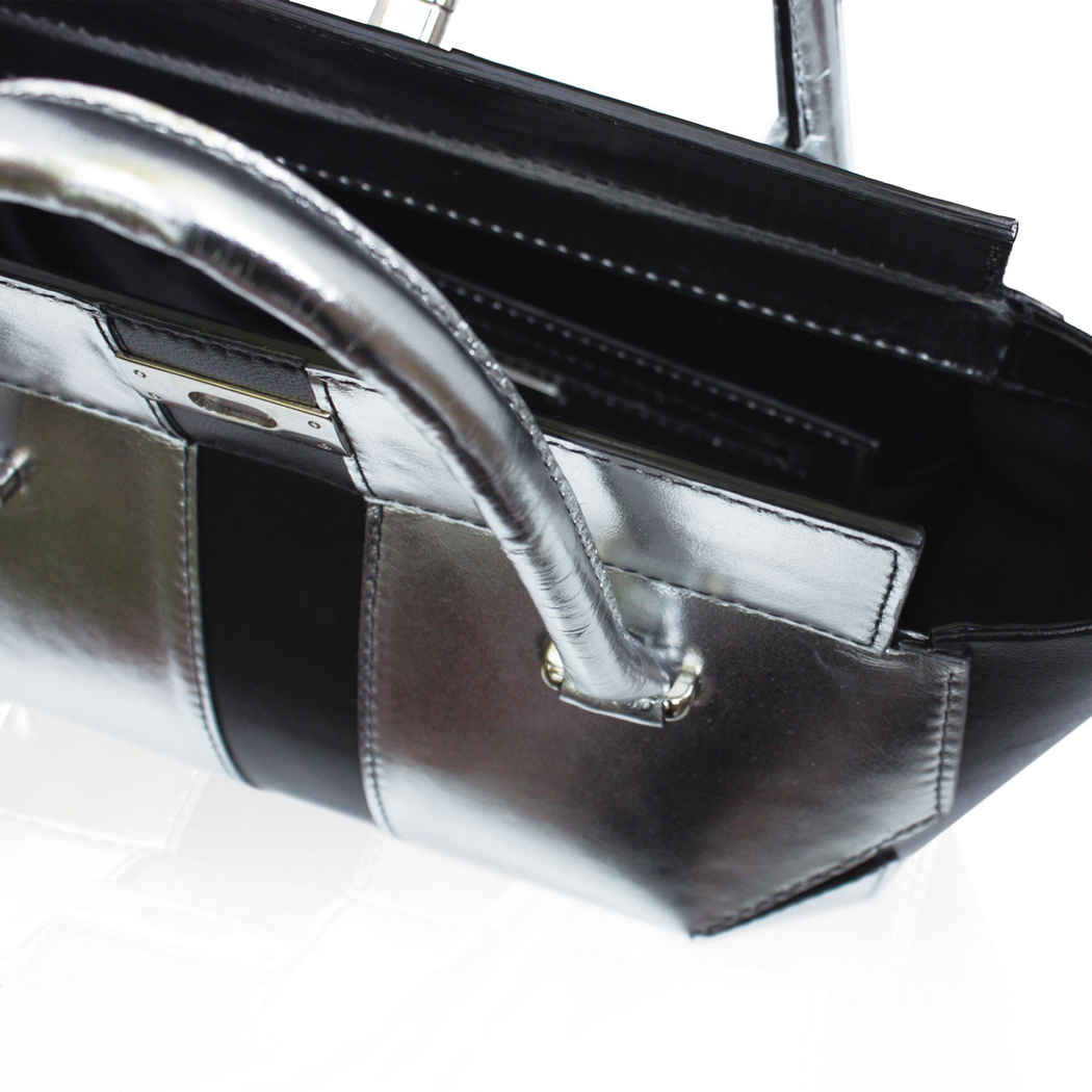 Silver Metallic Marquis Tote