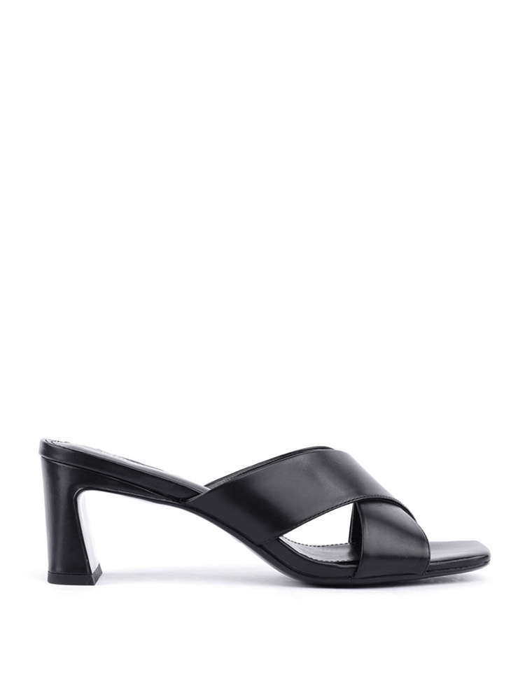 Square Toe Criss Cross Mules