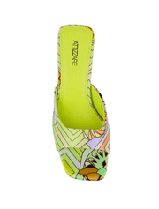 Summer Mosaic Sandal, Lime Green