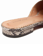 VR Tie Embroidered Python Slingback Flats, Multicolor