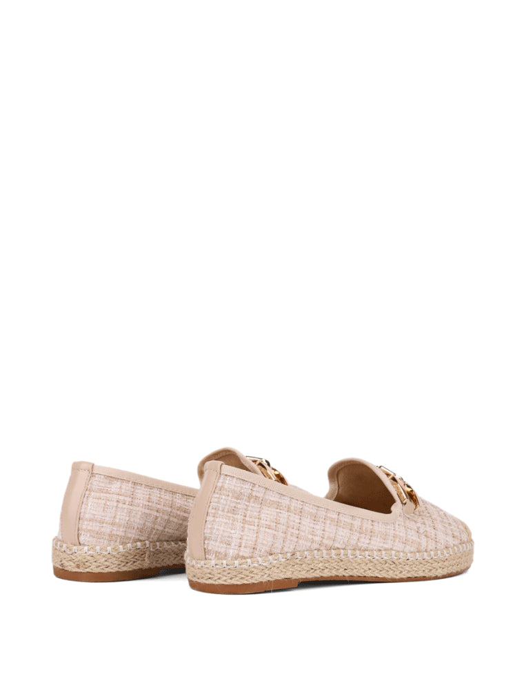 Woven Loafers with Gold Detail