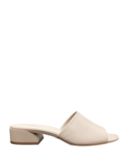 Almond Toe Slide Sandals, Nude