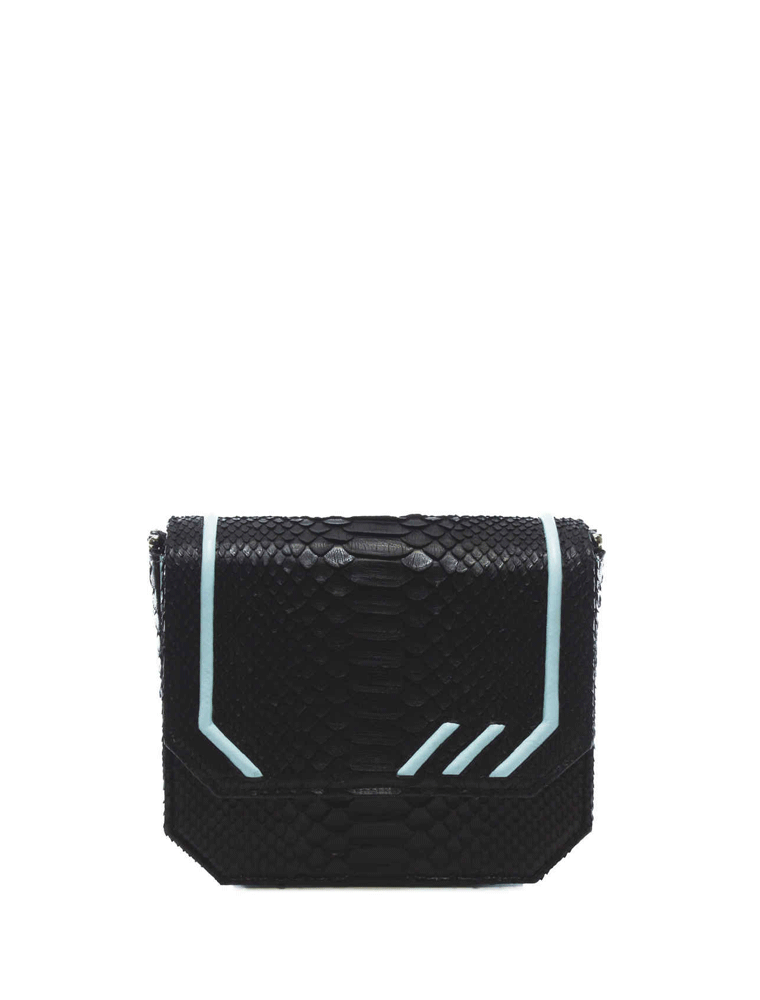 Black Python Radiant Clutch Bag