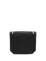 Black Python Radiant Clutch Bag