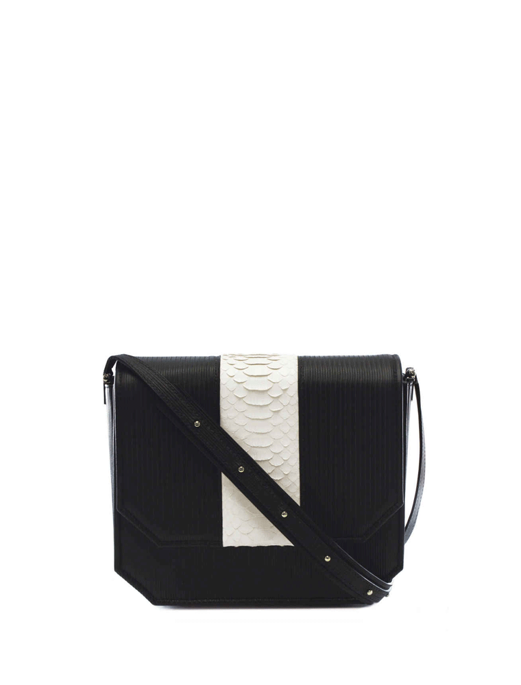 Black Stripe Radiant Clutch Bag