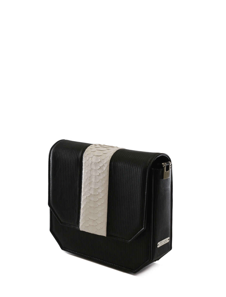 Black Stripe Radiant Clutch Bag