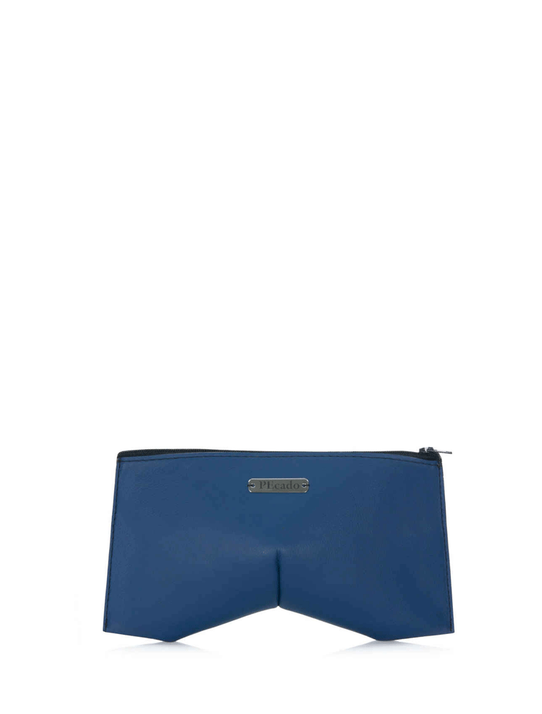 Blue Leather Trilliant Clutch