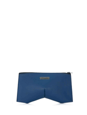 Blue Leather Trilliant Clutch