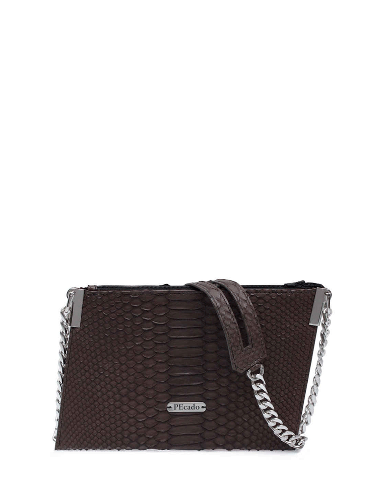 Brown Python Emerald Crossbody