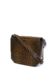 Caramel Croc Radiant Clutch Bag