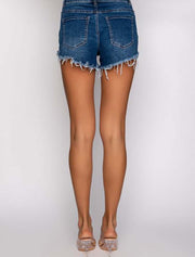 Flex Fit High Waisted Shorts, Blue