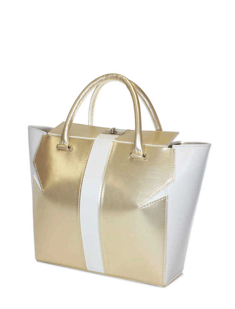 White Gold Marquis Tote Bag