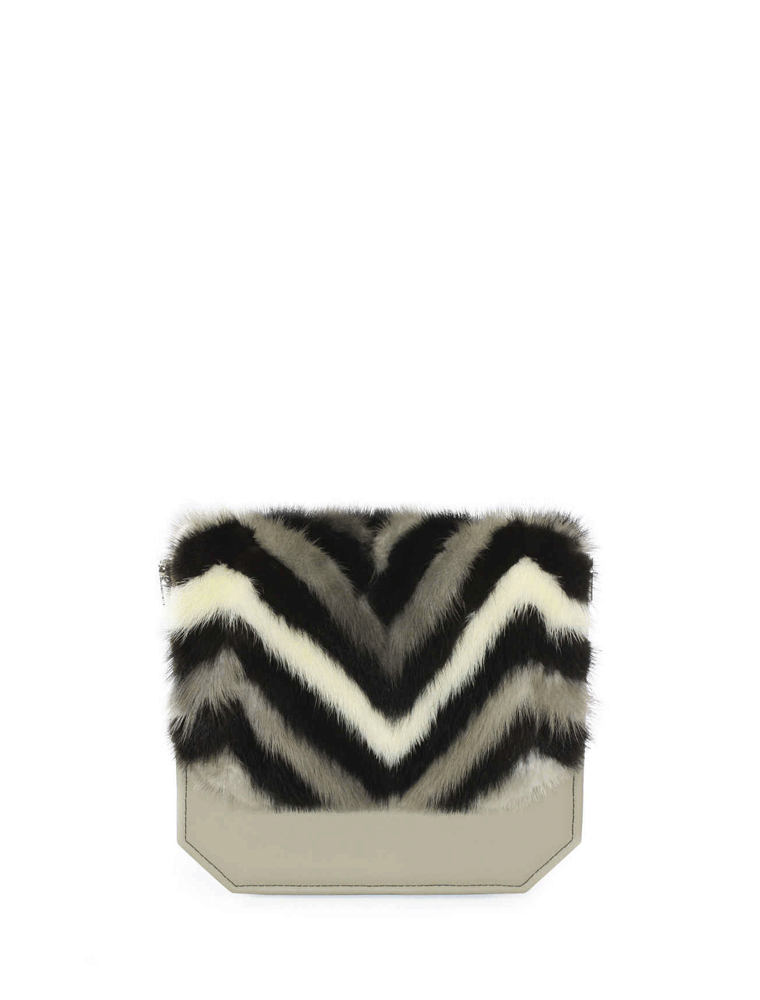 Herringbone Mink Radiant Clutch Bag