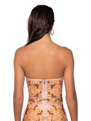 Deep V Corset Top, Multicolor