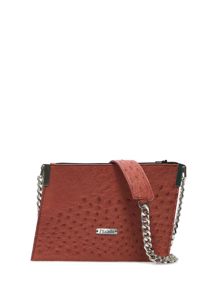 Red Ostrich Emerald Crossbody