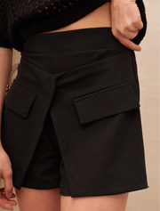 Double-Layered Skort, Black