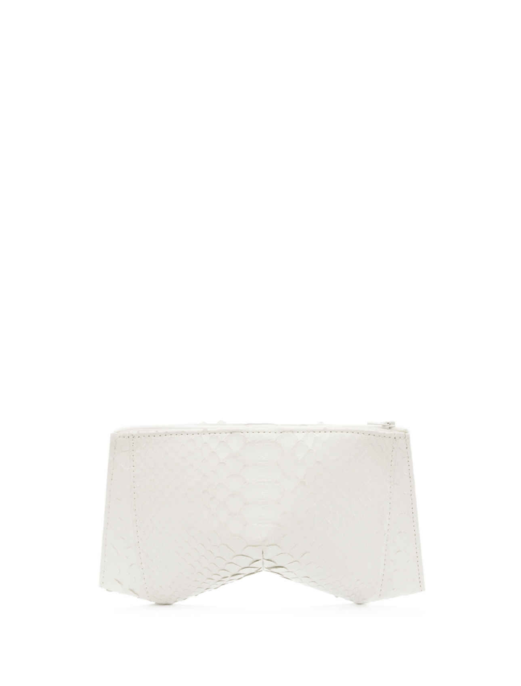 White Python Trilliant Clutch