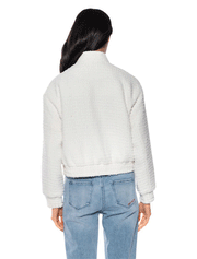 Patch Pocket Tweed Bomber Jacket, Off-White